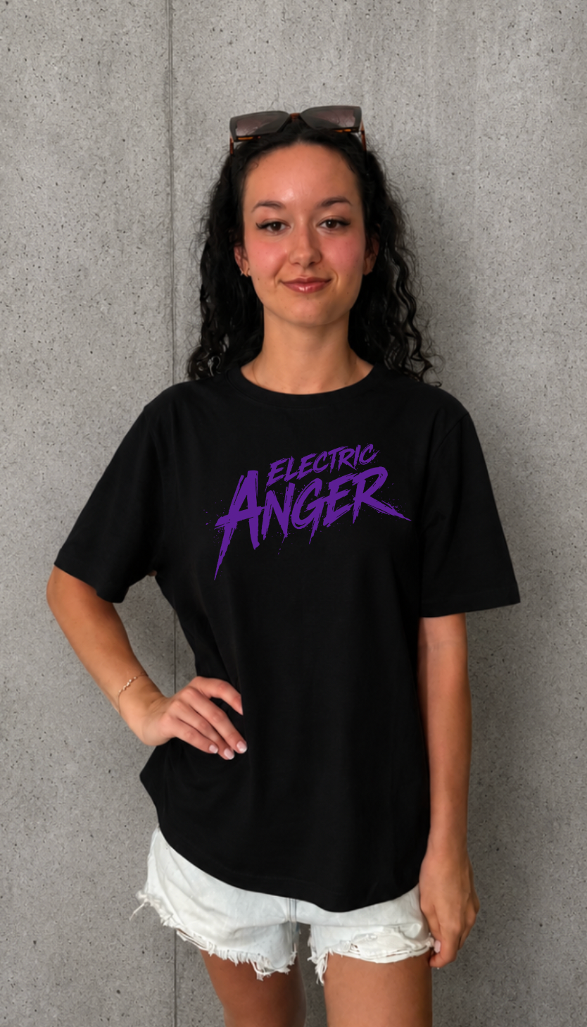 T-shirt Unisexe Streetwear Electric Anger purple