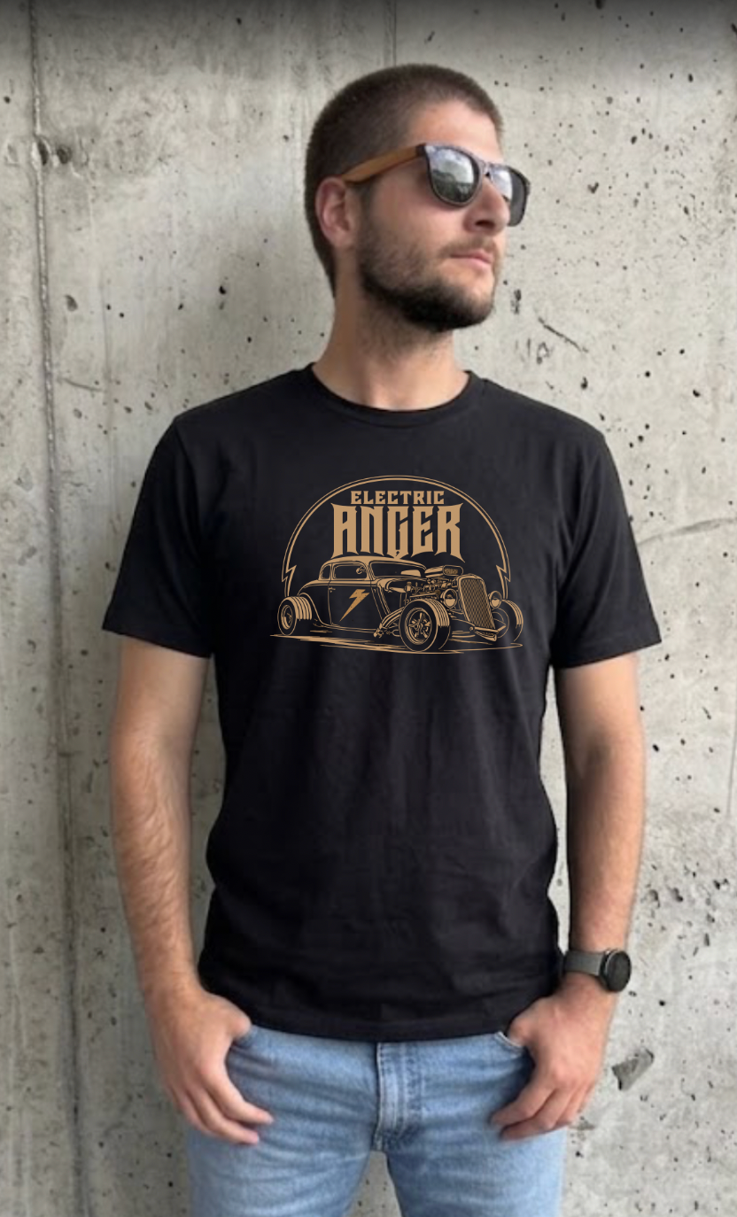 T-shirt Unisexe Streetwear Hot Road Electric Anger