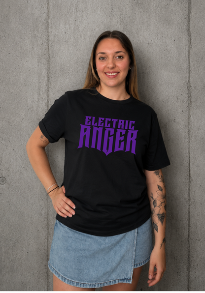 T-shirt Unisexe Streetwear Electric Anger purple
