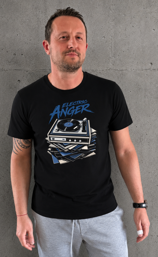 T-shirt Unisexe Streetwear Vinyle - Electric Anger