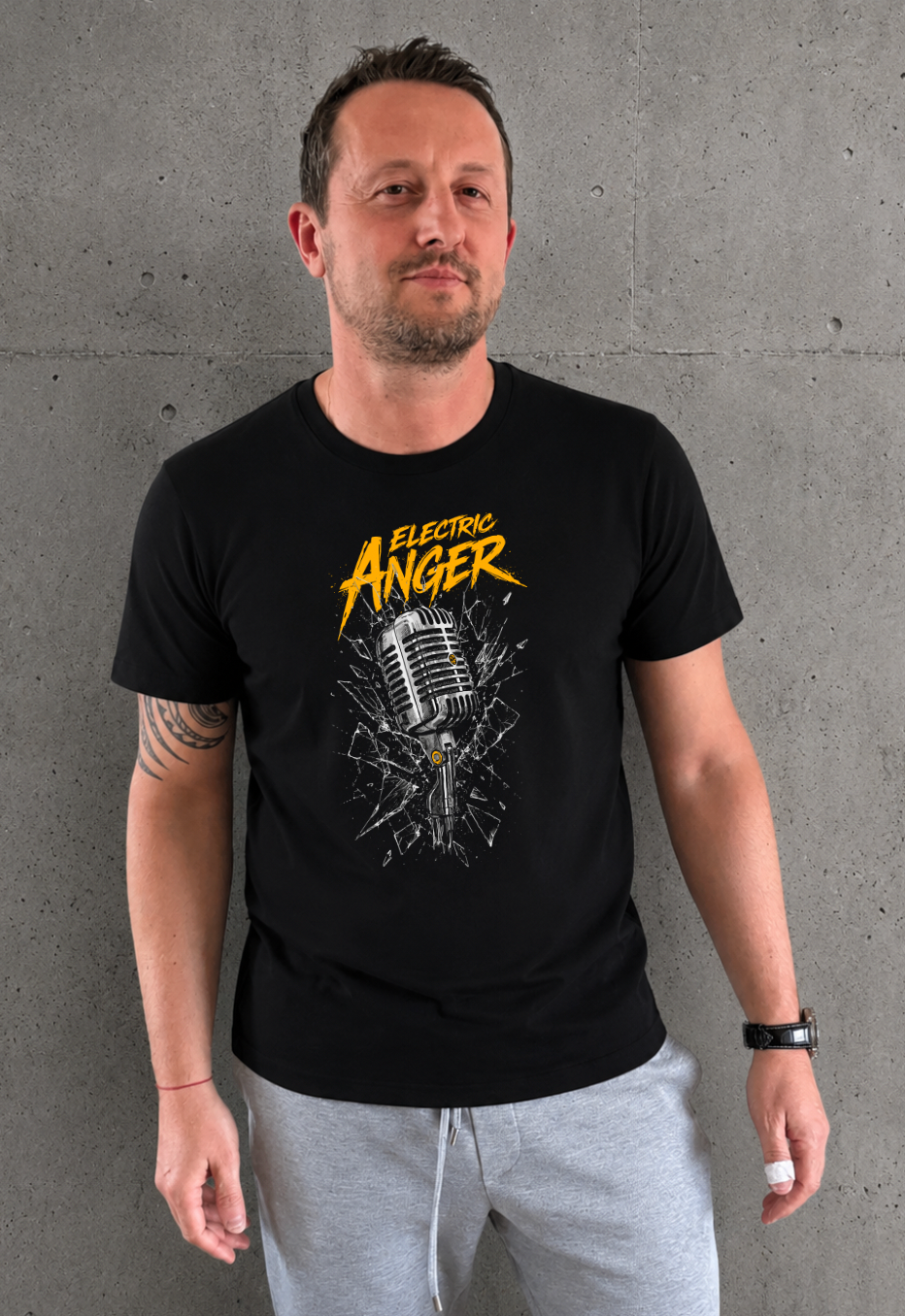 T-shirt Unisexe Streetwear Micro - Electric Anger