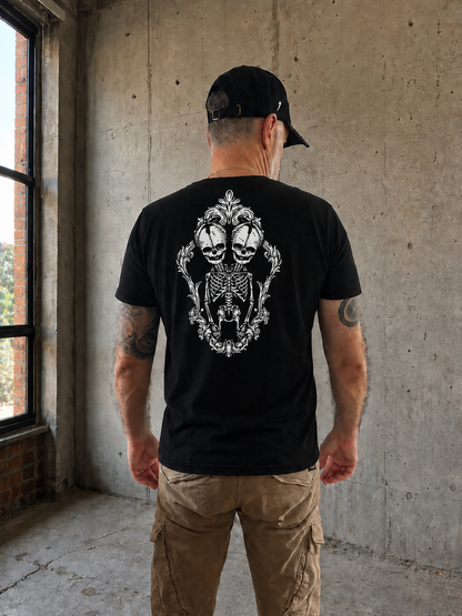 T-shirt homme (unisexe) streetwear squelette siamois - Un jour de pluie