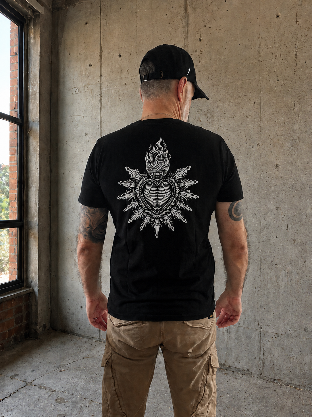 T-shirt homme (unisexe) streetwear sacré coeur - Un jour de pluie